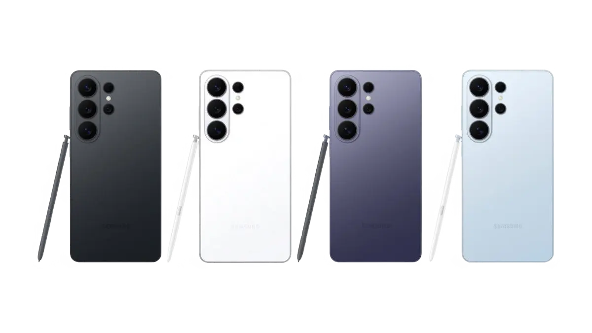 Vazamento de renders oficiais do Galaxy S26 Ultra mostra quatro cores