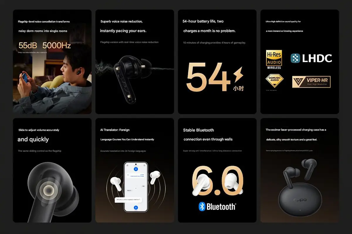 Especificações do Enco Air5 Pro