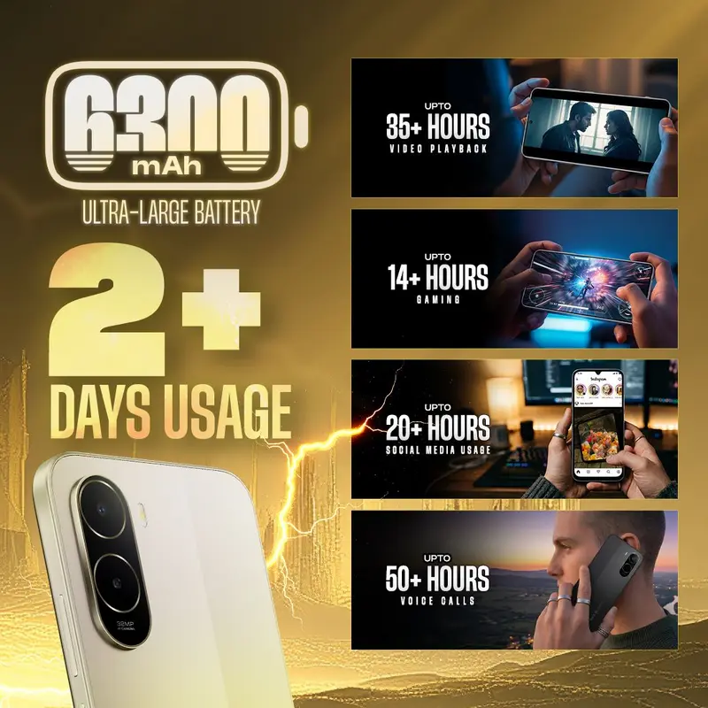 Poco C85x bateria massiva de 6.300mAh