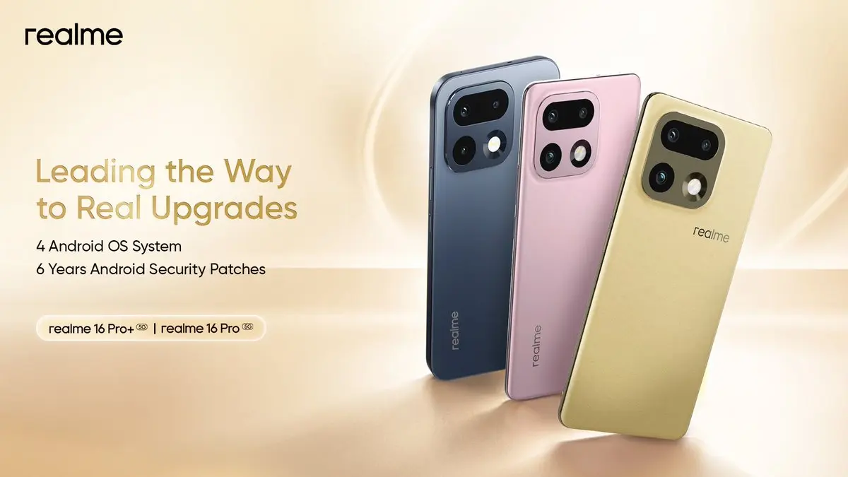 Realme amplia suporte de software para série 16 Pro na Índia