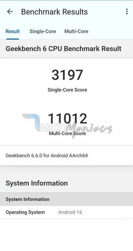 Resultados Geekbench Galaxy S26 Exynos 2600