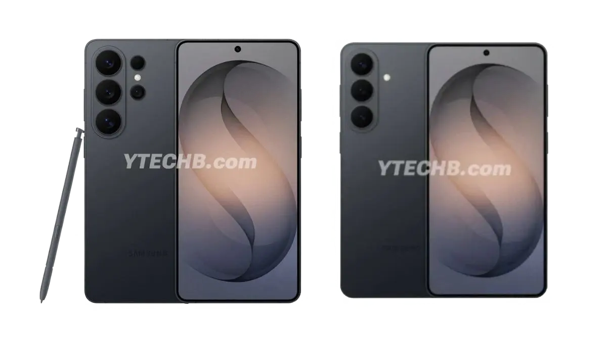 Renders do Samsung Galaxy S26 Ultra e S26+ vazam